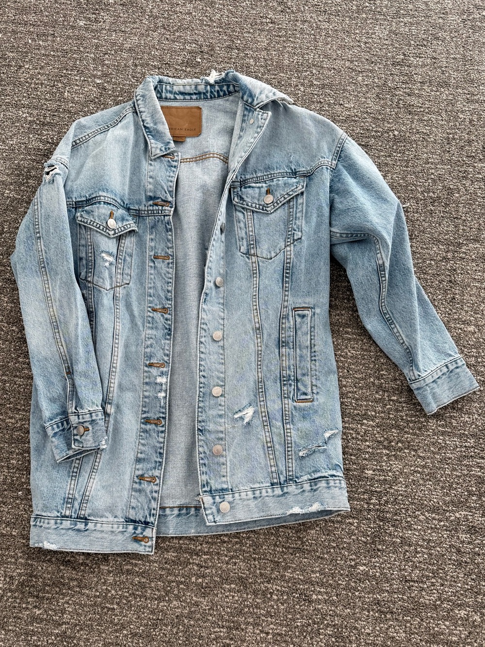 American Eagle Distressed Denim Jacket